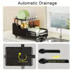 1pc Dish And Bowl Drying Rack For Kitchen Dish Drying Rack Over The Sink Adjustable Dish Drying Rack tag1