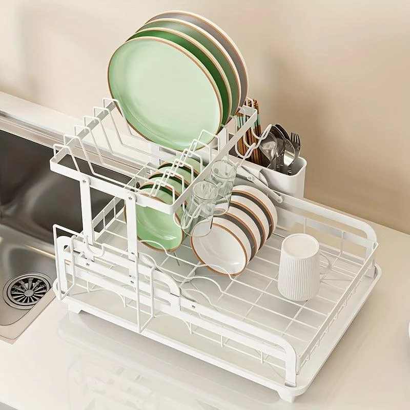 1pc Dish And Bowl Drying Rack For Kitchen, Dish Drying Rack Over The Sink, Adjustable Dish Drying Rack -  - #tag1#