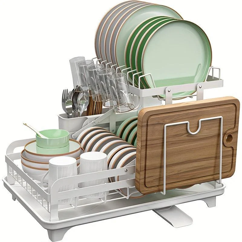 1pc Dish And Bowl Drying Rack For Kitchen, Dish Drying Rack Over The Sink, Adjustable Dish Drying Rack -  - #tag1#