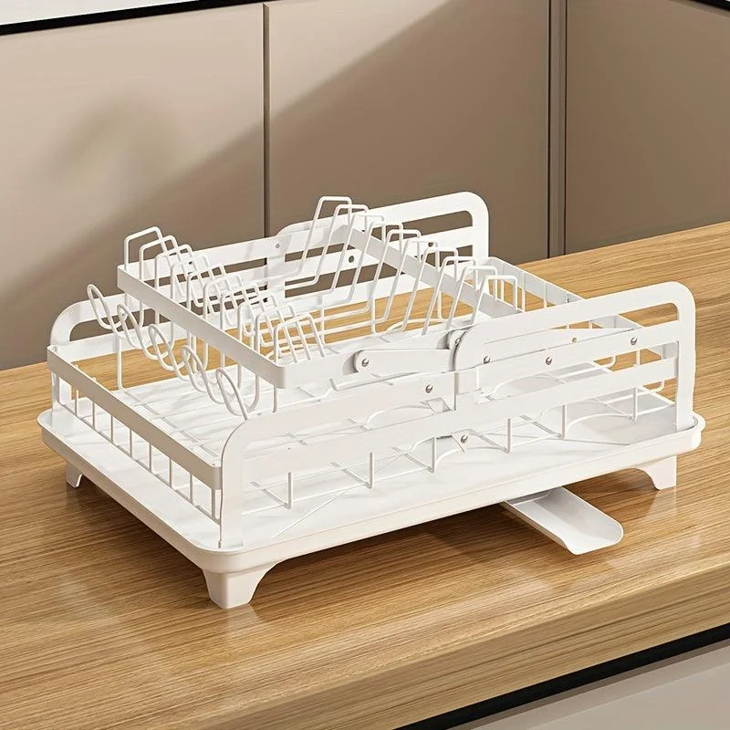 1pc Dish And Bowl Drying Rack For Kitchen, Dish Drying Rack Over The Sink, Adjustable Dish Drying Rack -  - #tag1#