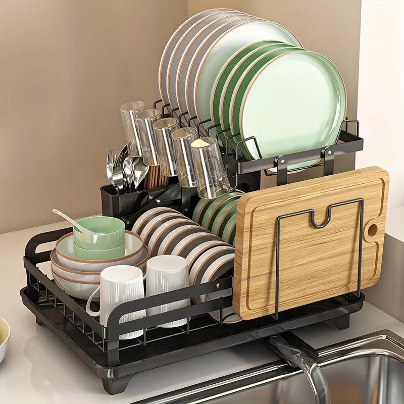 1pc Dish And Bowl Drying Rack For Kitchen, Dish Drying Rack Over The Sink, Adjustable Dish Drying Rack -  - #tag1#