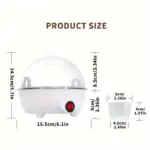 1pc Egg Cooker Automatic Power Off Home Small 1 person Multi Functional Steamed tag1