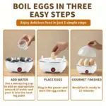 1pc Egg Cooker Automatic Power Off Home Small 1 person Multi Functional Steamed tag1