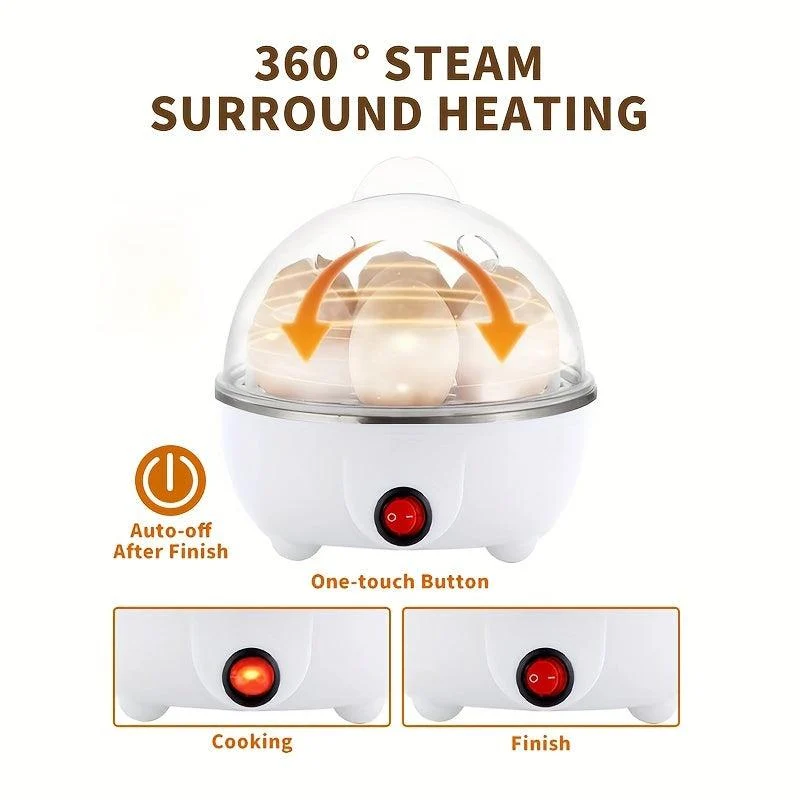1pc Egg Cooker Automatic Power Off Home Small 1-person Multi-Functional Steamed -  - #tag1#