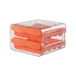 1pc Kitchen Double Layers Egg Storage Box 32 Compartment Household Drawer Refrigerator Transparent Preservation Box That Can Be Stacked With Egg Tray An tag1