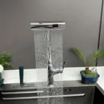 1pc Kitchen Faucet Metal Faucets For Kitchen Copper Made Waterfall Faucet With Multi Directional Rotating tag1