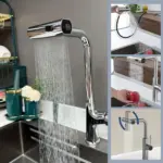 1pc Kitchen Faucet Metal Faucets For Kitchen Copper Made Waterfall Faucet With Multi Directional Rotating tag1