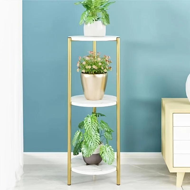 1pc, Light Luxury Flower Rack Living Room Multi-layer Floor-standing Simple Modern Balcony Storage Rack Room Flower Rack Indoor Household -  - #tag1#