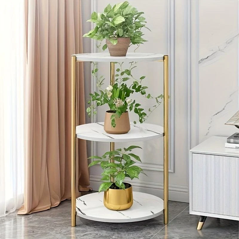 1pc, Light Luxury Flower Rack Living Room Multi-layer Floor-standing Simple Modern Balcony Storage Rack Room Flower Rack Indoor Household -  - #tag1#