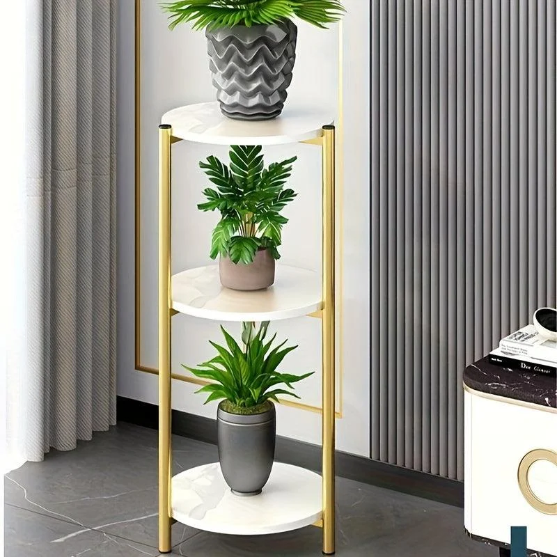1pc, Light Luxury Flower Rack Living Room Multi-layer Floor-standing Simple Modern Balcony Storage Rack Room Flower Rack Indoor Household -  - #tag1#