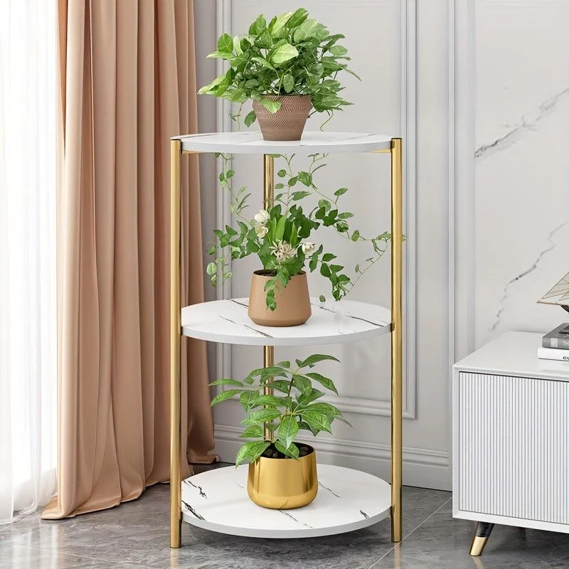 1pc, Light Luxury Flower Rack Living Room Multi-layer Floor-standing Simple Modern Balcony Storage Rack Room Flower Rack Indoor Household -  - #tag1#