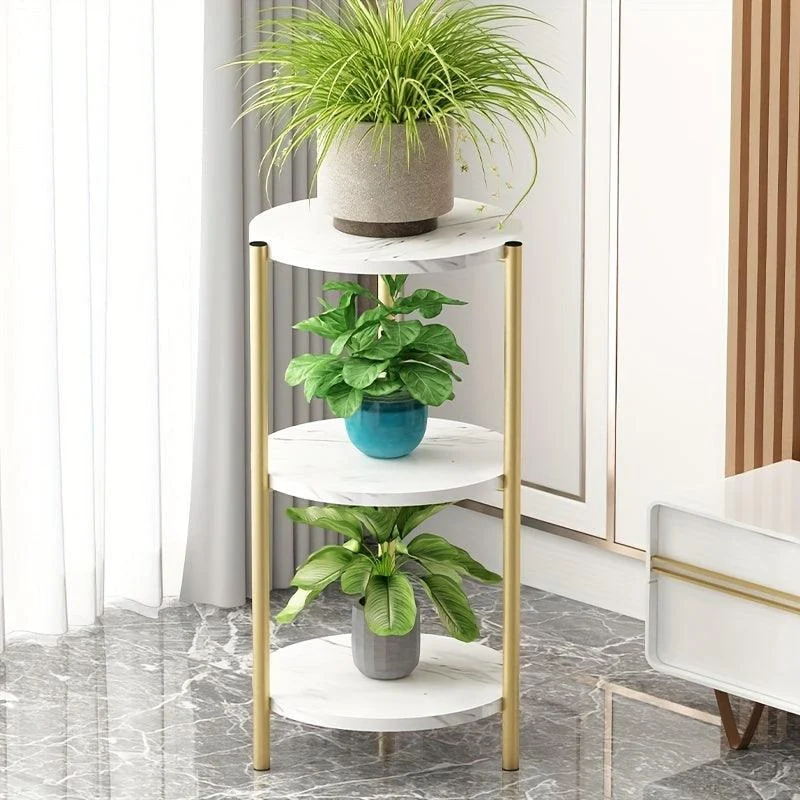 1pc, Light Luxury Flower Rack Living Room Multi-layer Floor-standing Simple Modern Balcony Storage Rack Room Flower Rack Indoor Household -  - #tag1#