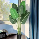 1pc Modern Artificial Bird of Paradise Plant 4 Feet Faux Palm Tree with 8 Trunks Perfect for Indoor and Outdoor Decor tag1
