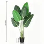 1pc Modern Artificial Bird of Paradise Plant 4 Feet Faux Palm Tree with 8 Trunks Perfect for Indoor and Outdoor Decor tag1