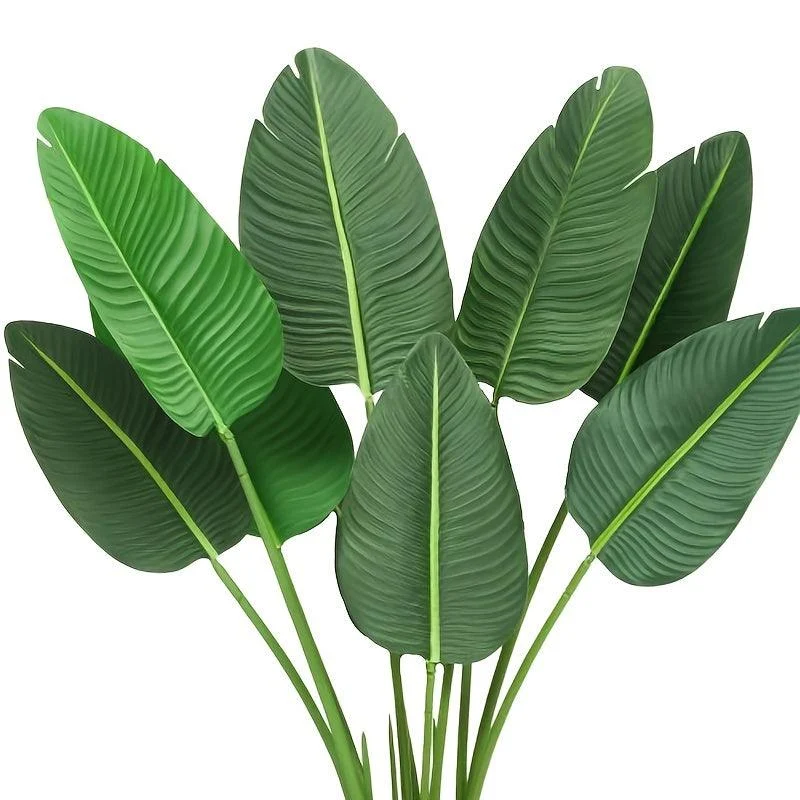 1pc Modern Artificial Bird of Paradise Plant - 4 Feet Faux Palm Tree with 8 Trunks - Perfect for Indoor and Outdoor Decor -  - #tag1#