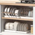 1pc Multi purpose Pot Organizer Rack With Adjustable Dividers For Cabinet Expandable Pot Racks tag1