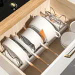 1pc Multi purpose Pot Organizer Rack With Adjustable Dividers For Cabinet Expandable Pot Racks tag1