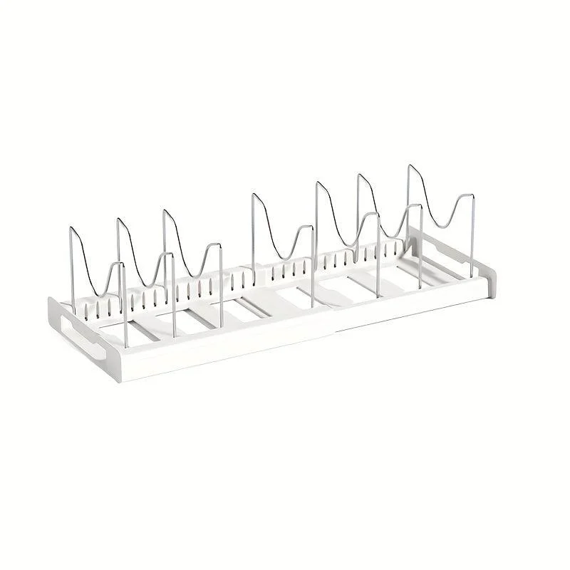 1pc Multi-purpose Pot Organizer Rack With Adjustable Dividers For Cabinet, Expandable Pot Racks -  - #tag1#