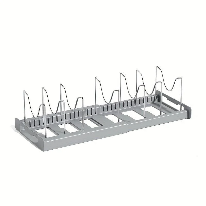 1pc Multi-purpose Pot Organizer Rack With Adjustable Dividers For Cabinet, Expandable Pot Racks -  - #tag1#