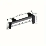 1pc Pull Out Pants Rack Telescopic Hanging Clothes Rack tag1