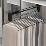1pc Pull Out Pants Rack Telescopic Hanging Clothes Rack tag1