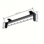 1pc Pull Out Pants Rack Telescopic Hanging Clothes Rack tag1
