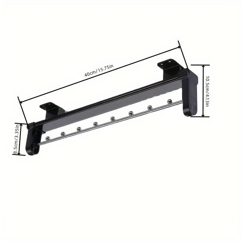 1pc Pull Out Pants Rack, Telescopic Hanging Clothes Rack -  - #tag1#