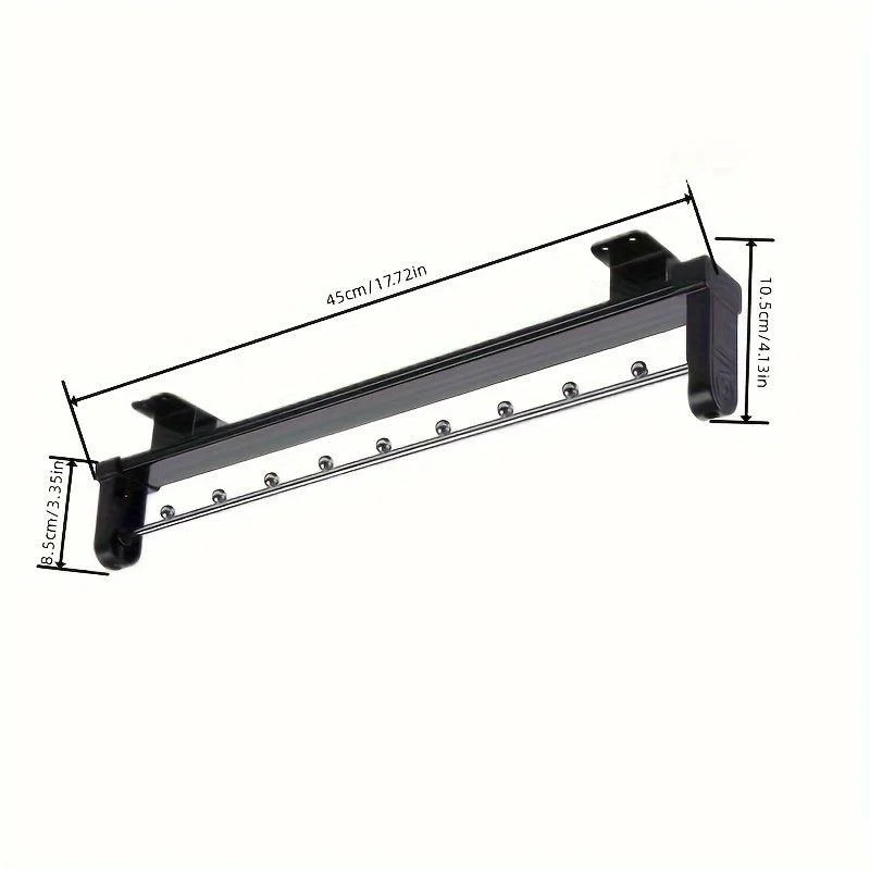 1pc Pull Out Pants Rack, Telescopic Hanging Clothes Rack -  - #tag1#