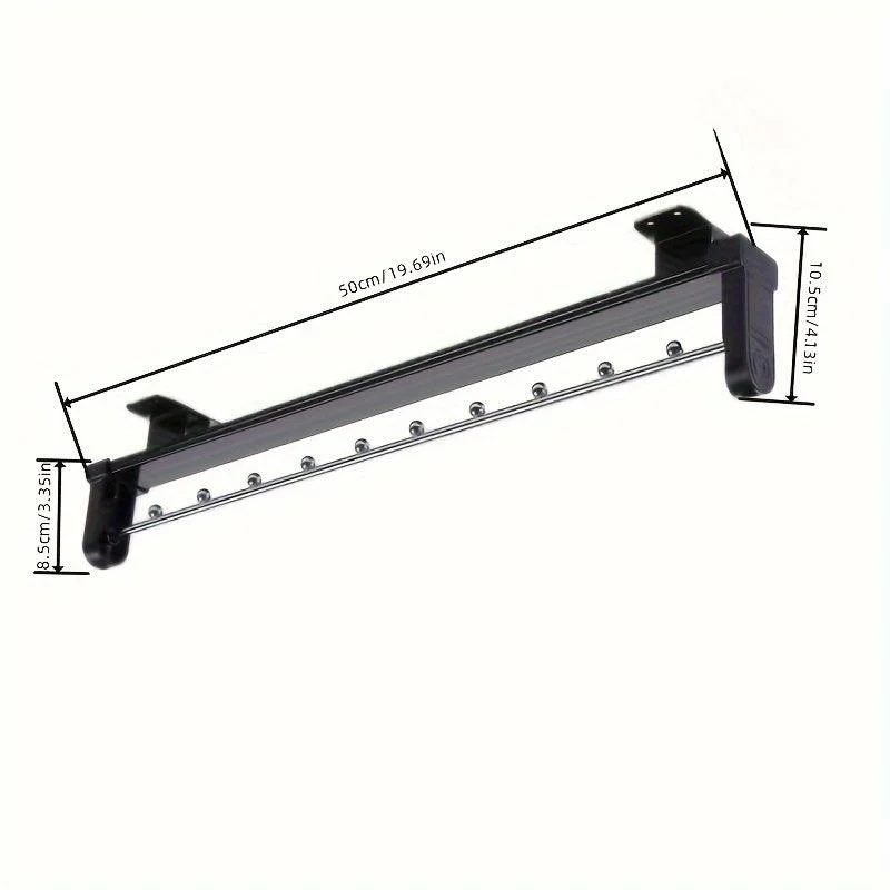 1pc Pull Out Pants Rack, Telescopic Hanging Clothes Rack -  - #tag1#