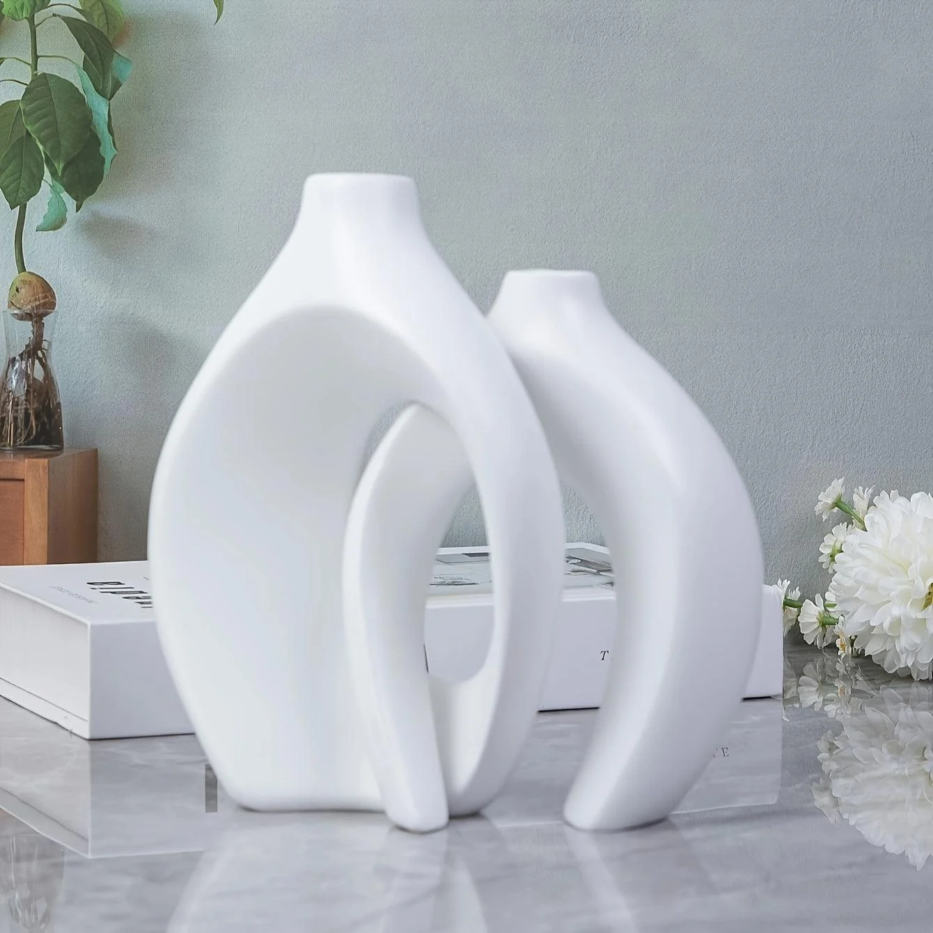 1pc Resin Vase Suitable For Home, Parties, And Floral Restaurant Decorations -  - #tag1#