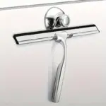 1pc Stainless Steel Glass Wiper with Hook Easy to Use and Clean Bathroom Tool tag1