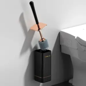1pc Toilet Brush And Holder, Elegant Toilet Bowl Brush Set With Ergonomic Long Handle