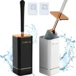 1pc Toilet Brush And Holder Elegant Toilet Bowl Brush Set With Ergonomic Long Handle tag1