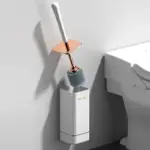 1pc Toilet Brush And Holder Elegant Toilet Bowl Brush Set With Ergonomic Long Handle tag1