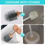 1pc Toilet Brush And Holder Elegant Toilet Bowl Brush Set With Ergonomic Long Handle tag1