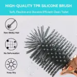 1pc Toilet Brush And Holder Elegant Toilet Bowl Brush Set With Ergonomic Long Handle tag1