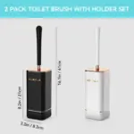 1pc Toilet Brush And Holder Elegant Toilet Bowl Brush Set With Ergonomic Long Handle tag1