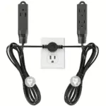 1pc Twin Extension Cord Power Strip 12 Feet Double Extension Cord tag1