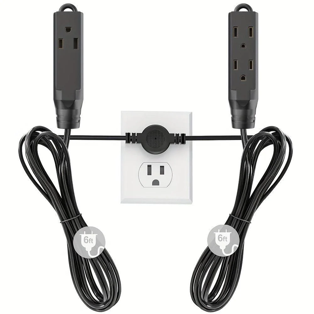 1pc Twin Extension Cord Power Strip, 12 Feet Double Extension Cord -  - #tag1#