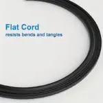 1pc Twin Extension Cord Power Strip 12 Feet Double Extension Cord tag1