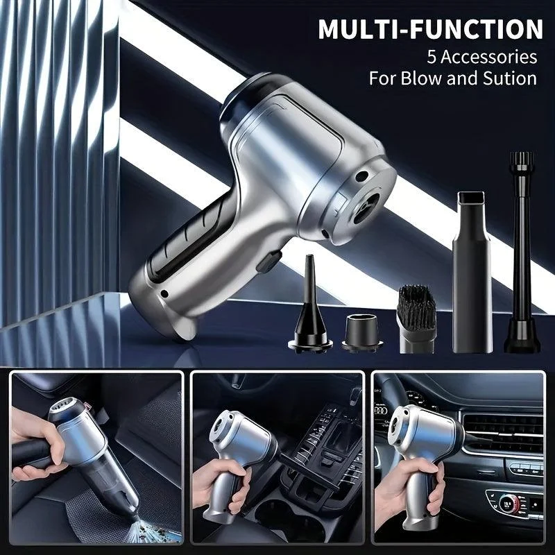1pc Vacuum Cleaner, High Suction Handheld Wireless Vacuum Cleaner, Compressed Air Dust Collector -  - #tag1#