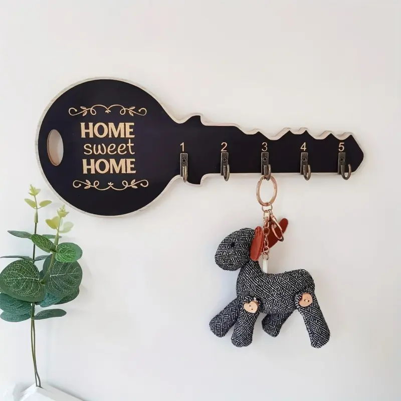 1pc Wall Decor Floating Shelves Wall Hooks Retro Key Hook Entrance Key Holder Pegs Aesthetic Room Decor tag1