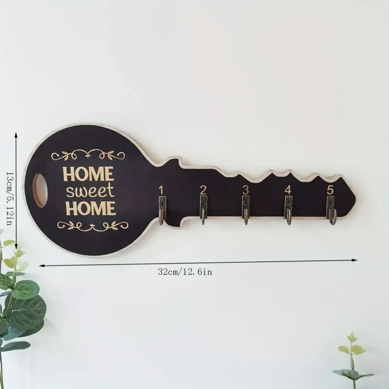 1pc Wall Decor Floating Shelves Wall Hooks Retro Key Hook Entrance Key Holder Pegs Aesthetic Room Decor tag1