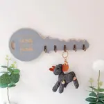 1pc Wall Decor Floating Shelves Wall Hooks Retro Key Hook Entrance Key Holder Pegs Aesthetic Room Decor tag1