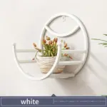1pc Wall Hanging Flower Shelf Living Room Balcony Iron Art Free Punching Storage tag1