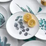 1pcs 8 inch green plants porcelain Dinner Plate tableware dinner set green plants ceramic dessert plate 73896a93 4485 416d ad45 cd7cce7b1d35