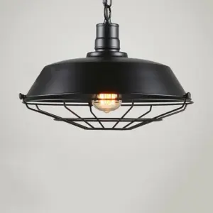 1x Industrial Vintage Metal Cage Hanging Ceiling Pendant Light