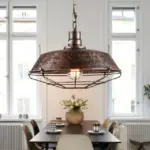 1x Industrial Vintage Metal Cage Hanging Ceiling Pendant Light tag1