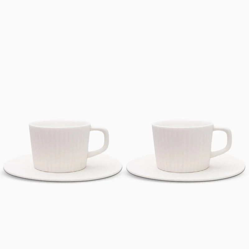 2/4/6 Piece White Gray Stoneware Coffee Mug Set -  - #tag1#