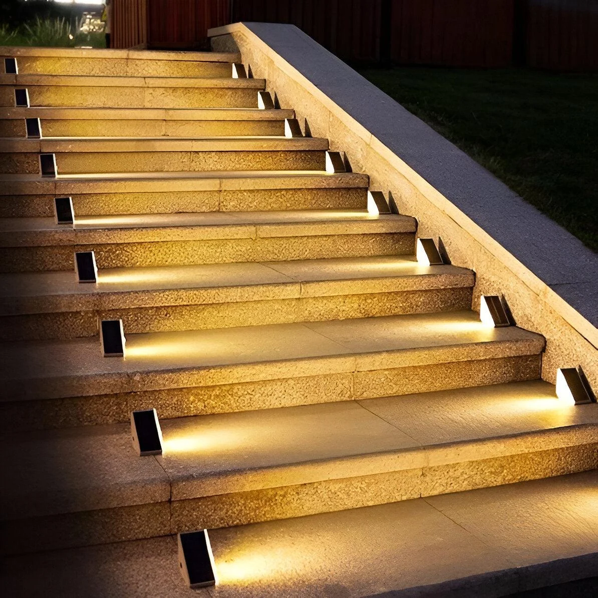 2/6 Pack Triangular Step Lights - IP67 Solar Light - Garden Decoration Light -  - #tag1#